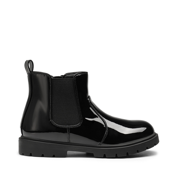 Side Zipper Kids Chelsea Boots - BLACK PAT - 2