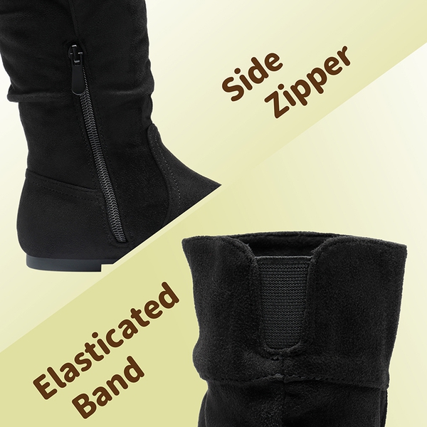 Girls Knee High Boots - BLACK - 3