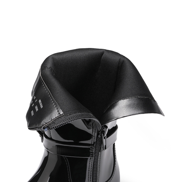 Bowknot Side Zipper Kids Riding Boots - BLACK PAT - 4