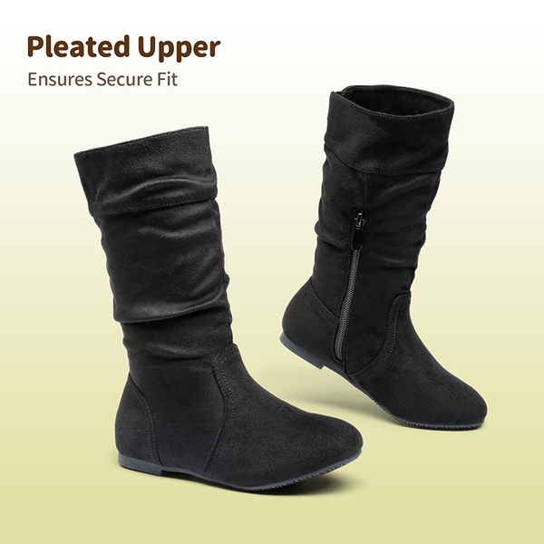 Girls Knee High Boots - BLACK - 1