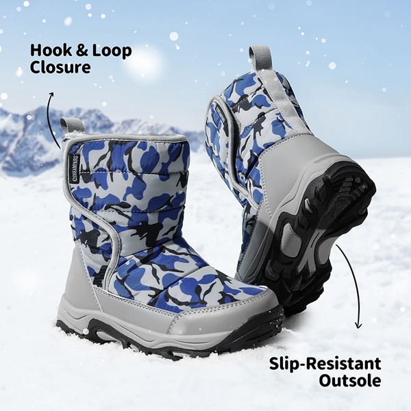 Dream Pairs Kids Waterproof Faux Fur Snow Boots