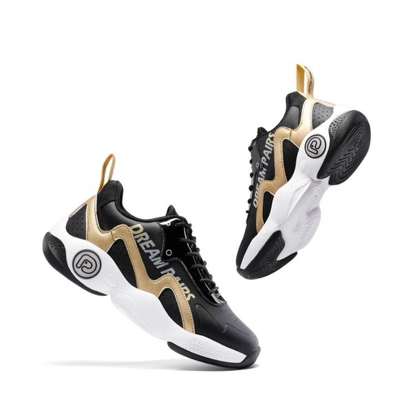 Kids Low-top Basketball Sneakers - BLACK GOLD - 4