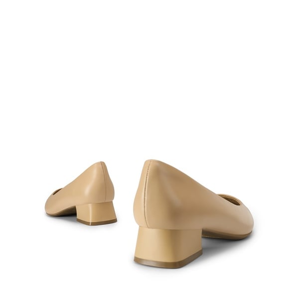 [Stand All Day Pumps] Adina Pointed Toe Low Heel Comfort Pumps - NUDE PU - 3
