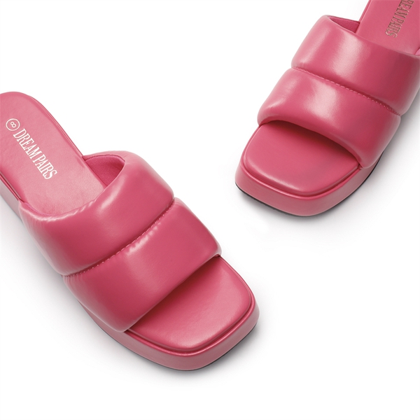 [Wonder Cloud] Poseidon Comfort Slip on Platform Sandals - HOT PINK - 4