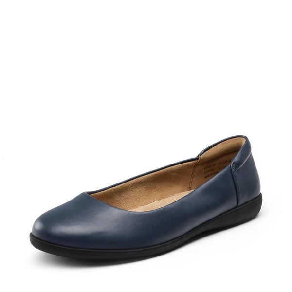 Comfortable Round Toe Ballet Flats - NAVY -  0