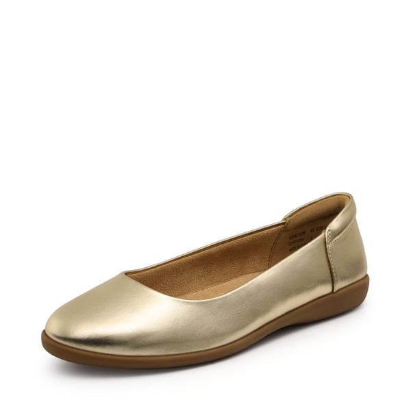 Comfortable Round Toe Ballet Flats - GOLD -  0