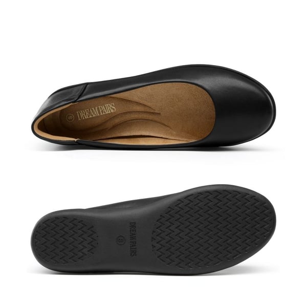 Comfortable Round Toe Ballet Flats - BLACK - 2
