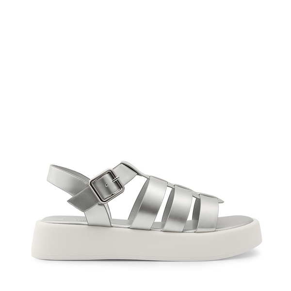 Soft Cushion Gladiator Platform Sandals - SILVER - 2