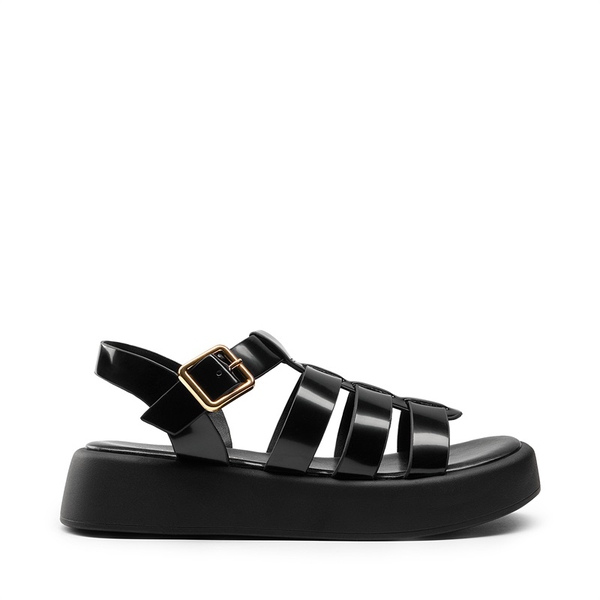 Soft Cushion Gladiator Platform Sandals - BLACK - 2