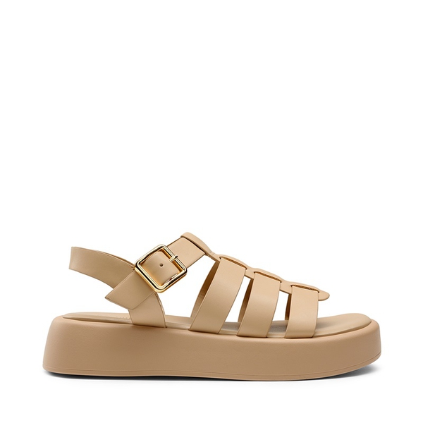Soft Cushion Gladiator Platform Sandals - NUDE - 2