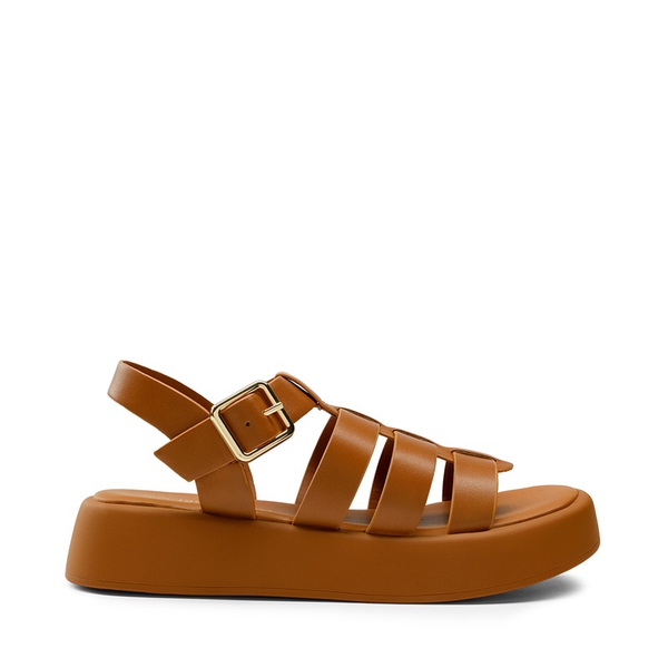 Soft Cushion Gladiator Platform Sandals - BROWN - 2