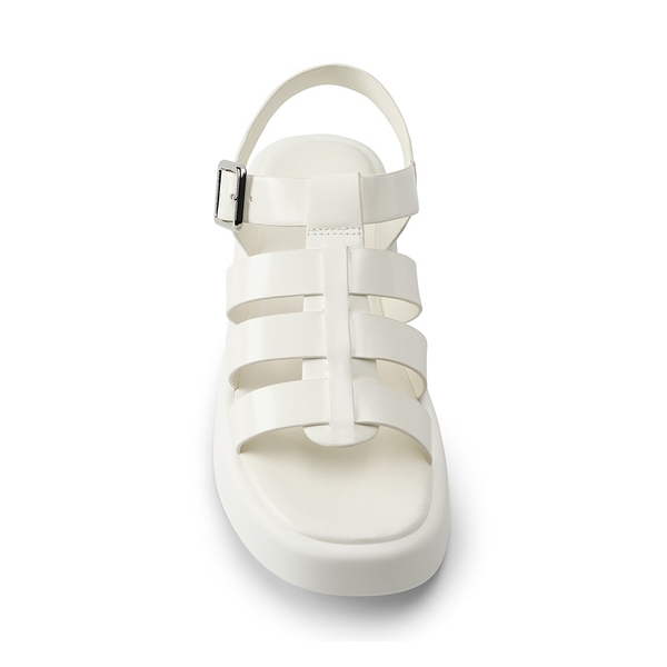 Soft Cushion Gladiator Platform Sandals - WHITE - 3