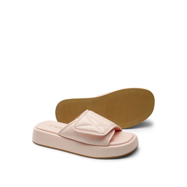 Slip on Platform Slide Sandals - PINK - 4