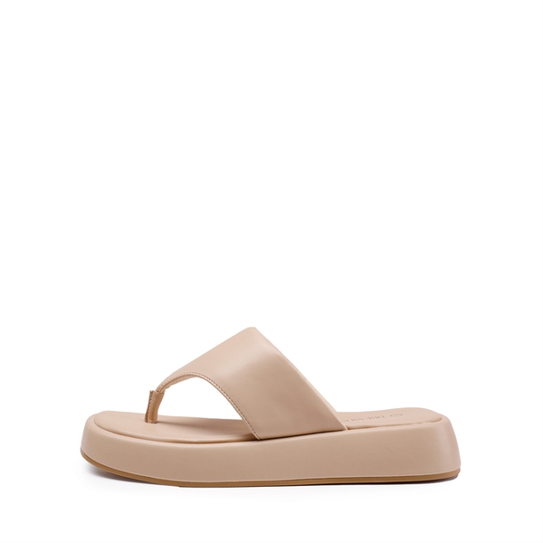 Comfort Cute Walking Platform Flip Flops - NUDE - 2