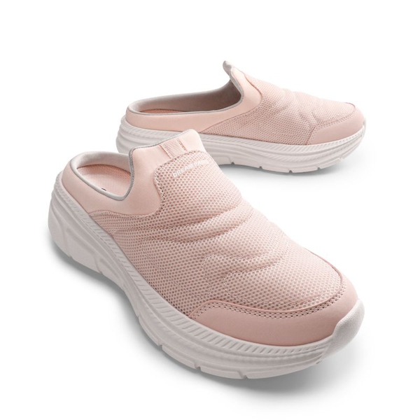 Slip on Knit Platform Walking Shoes - PINK - 2