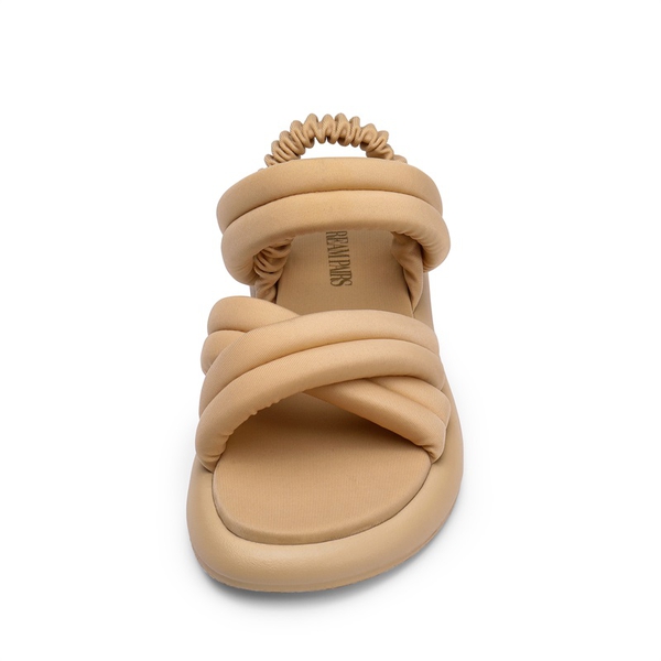 [Wonder Cloud] Artemis Strappy Cross Strap Flat Sandals - NUDE - 2