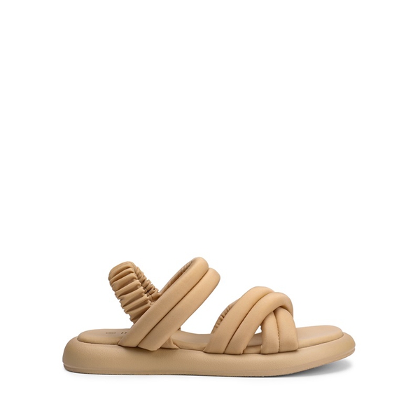 [Wonder Cloud] Artemis Strappy Cross Strap Flat Sandals - NUDE - 1