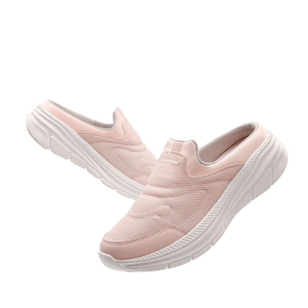 Slip on Knit Platform Walking Shoes - PINK - 3