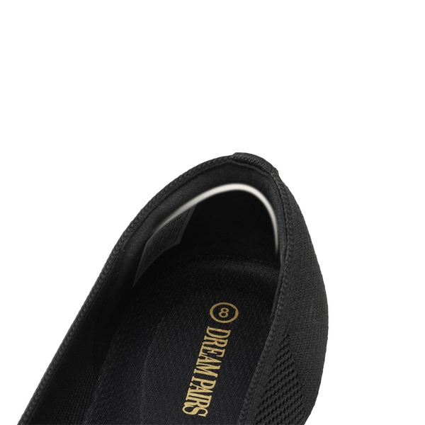 Pointed Toe Comfortable Knit Loafers - BLACK - 3