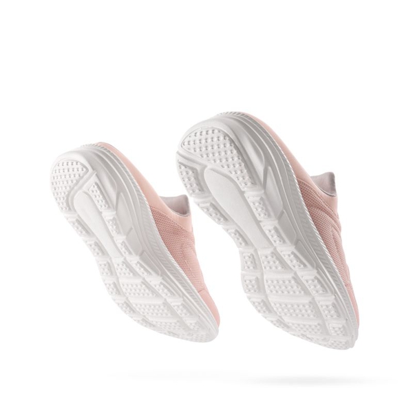 Slip on Knit Platform Walking Shoes - PINK - 4