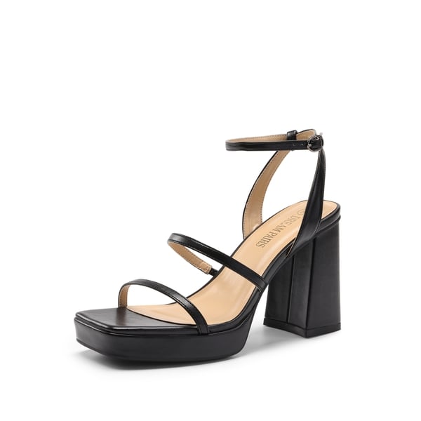 Square Toe Strappy Chunky Platform Sandals Dream Pairs