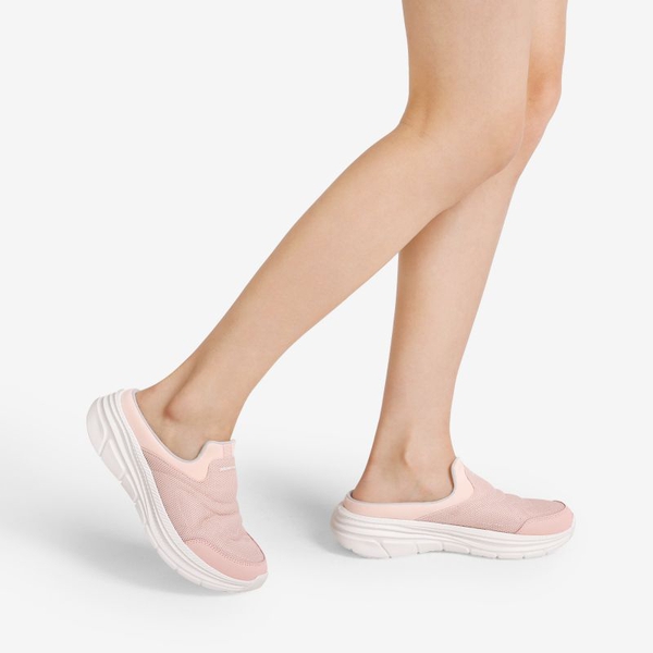 Slip on Knit Platform Walking Shoes - PINK - 1