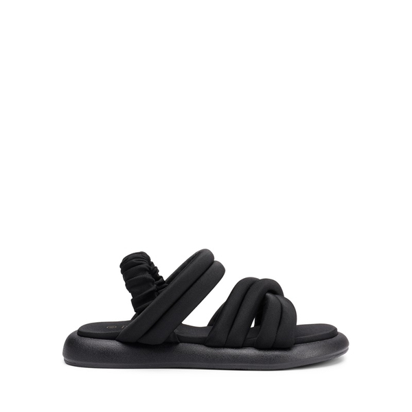 [Wonder Cloud] Artemis Strappy Cross Strap Flat Sandals - BLACK - 1