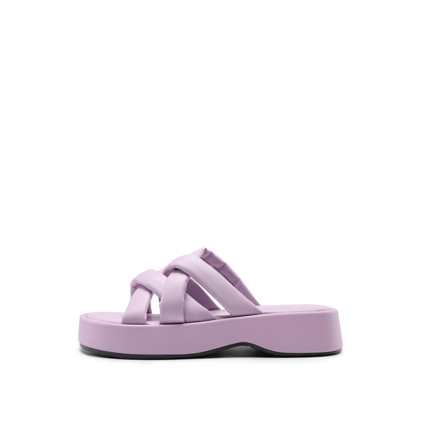 [Wonder Cloud] Rhea Criss Cross Slide Platform Sandals - PURPLE - 1
