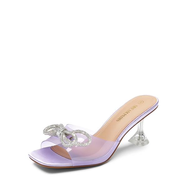 Clear Heeled Mules Transparent Heel Sandals Dream Pairs