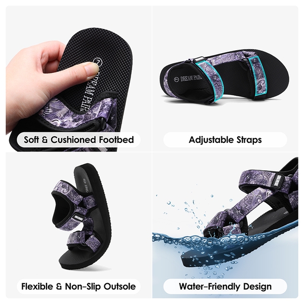 Quick-Drying LightWeight Water Hiking Sandals - PURPLE - 4