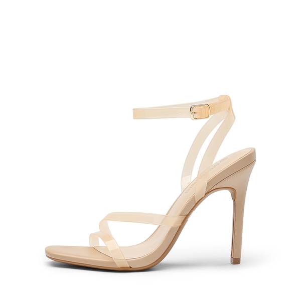 Transparent Strap High Stiletto Heel Sandals - NUDE - 1