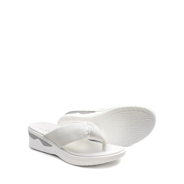 Soft Thong Knotted Flip Flops - WHITE - 5