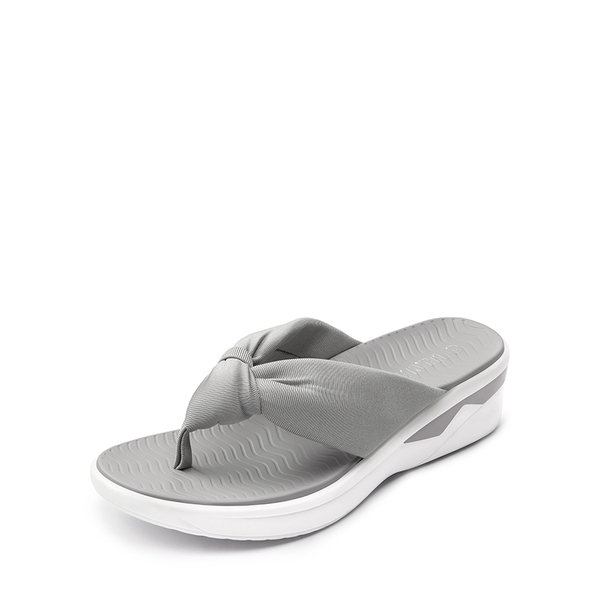 Soft Thong Knotted Flip Flops - GREY -  0