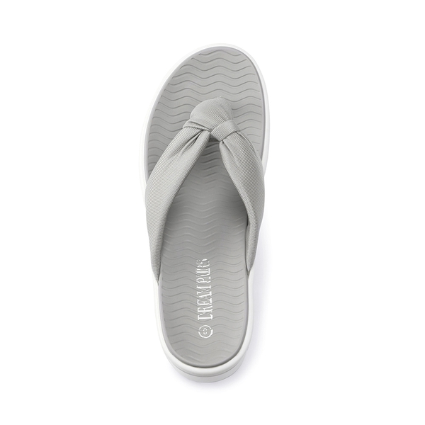 Soft Thong Knotted Flip Flops - GREY - 3