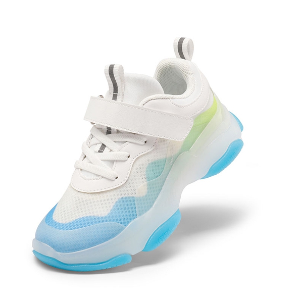 Kids Jelly Outsole Lightweight Breathable Sneakers - WHITE BLUE -  0
