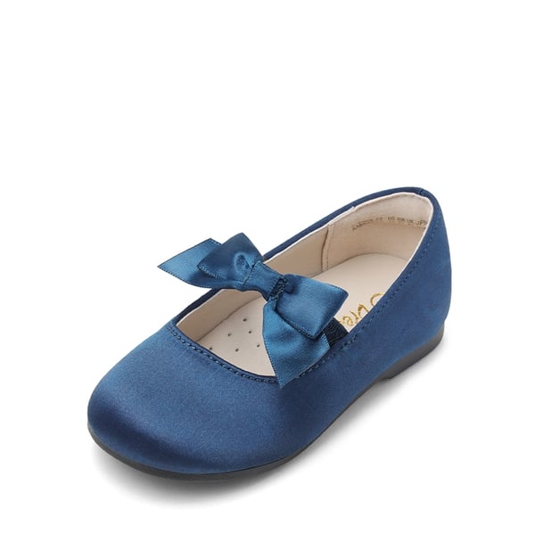 Girls Bow Ballerina Flats - NAVY -  0