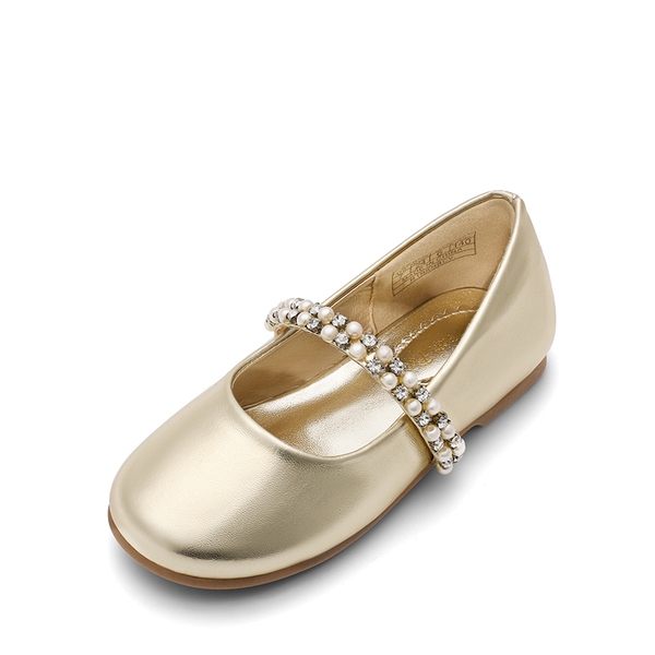 Toddler Girl's Mary Jane Ballerina Flats - GOLD -  0