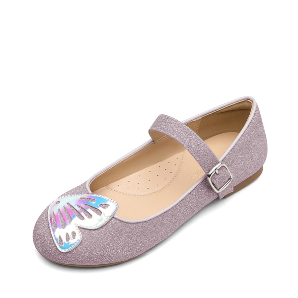 Girls Flower Princess Ballet Flats - PURPLE -  0