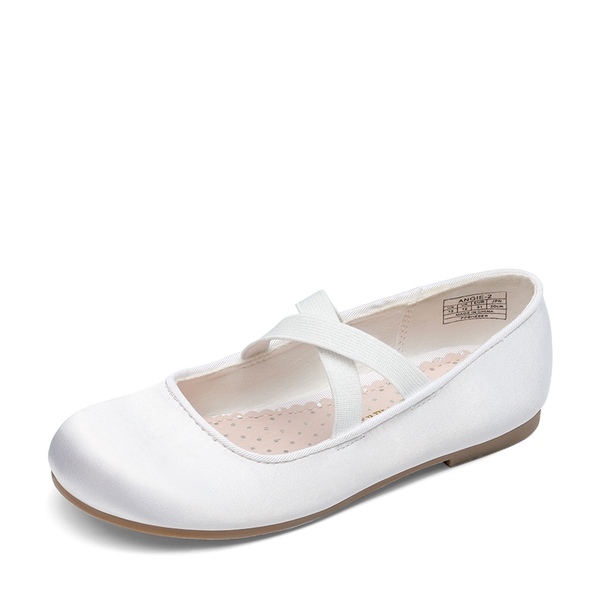 Girls Mary Jane Ballet Flats - WHITE -  0