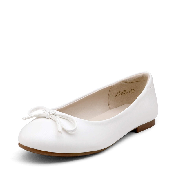 Girl's Fashion Bow Ballet Flats - IVORY -  0