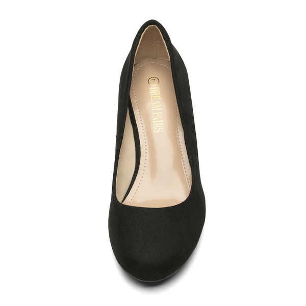 Wide Width Low Heel Pumps Round Toe Pumps Dream Pairs