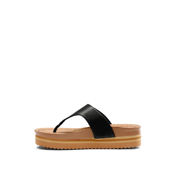 Arch Support Platform Thong Sandals - BLACK - 4