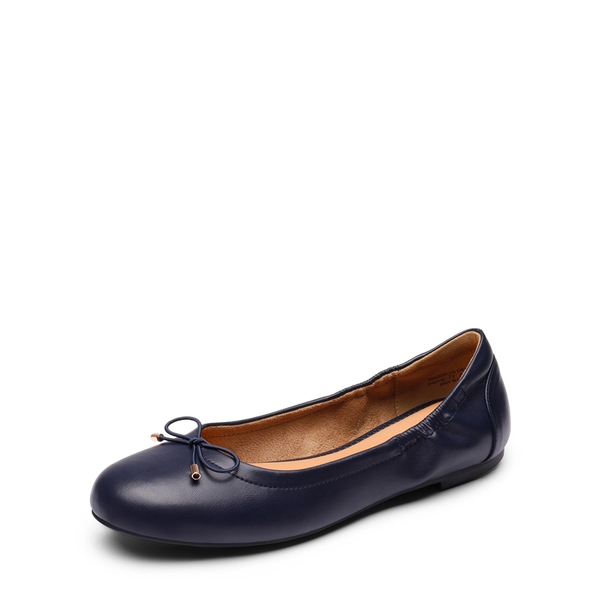 Bowknot Soft Foldable Ballet Flats - NAVY -  0