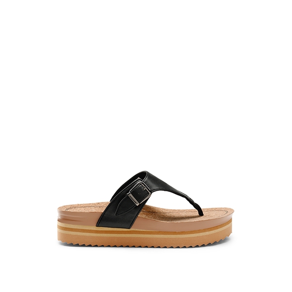 Arch Support Platform Thong Sandals - BLACK - 2