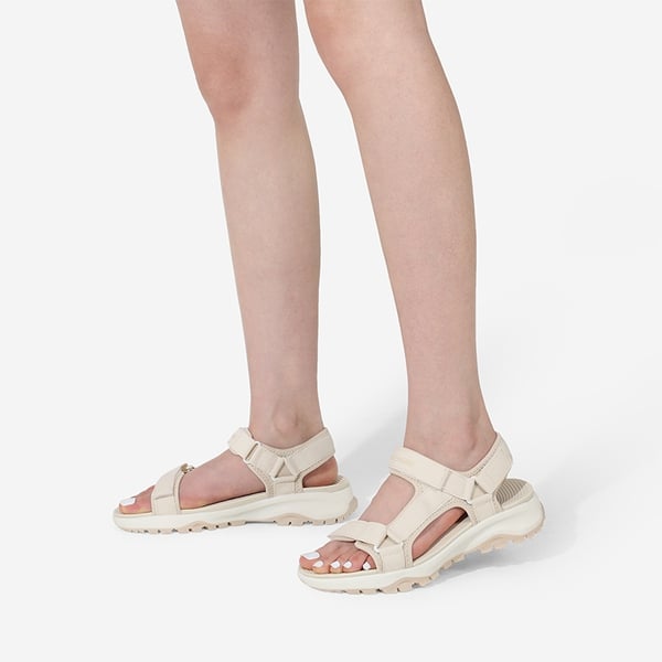 Hook and Loop Straps Walking Water Sandals - BEIGE - 1