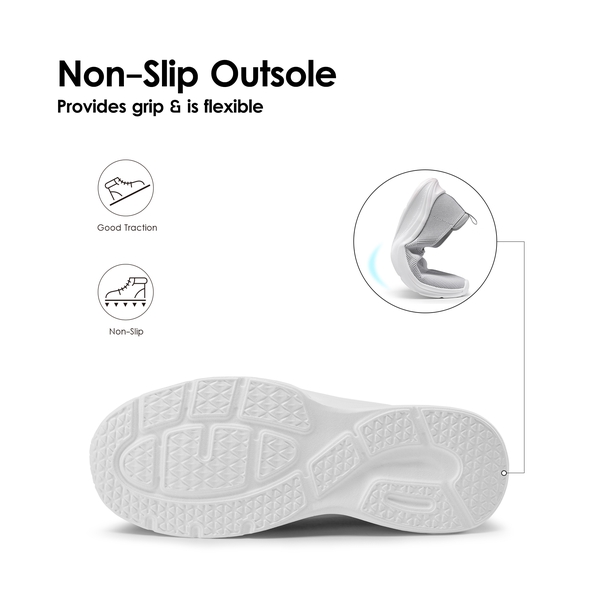 Lightweight Knit Slip on Walking Sneakers - LIGHT GREY - 4