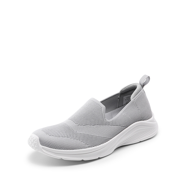 Lightweight Knit Slip on Walking Sneakers - LIGHT GREY -  0