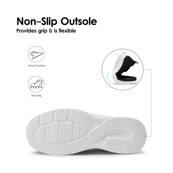 Lightweight Knit Slip on Walking Sneakers - BLACK - 4