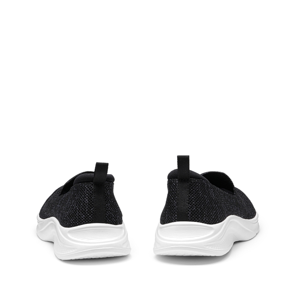 Lightweight Knit Slip on Walking Sneakers - BLACK - 3