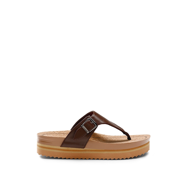 Arch Support Platform Thong Sandals - DARK BROWN - 2